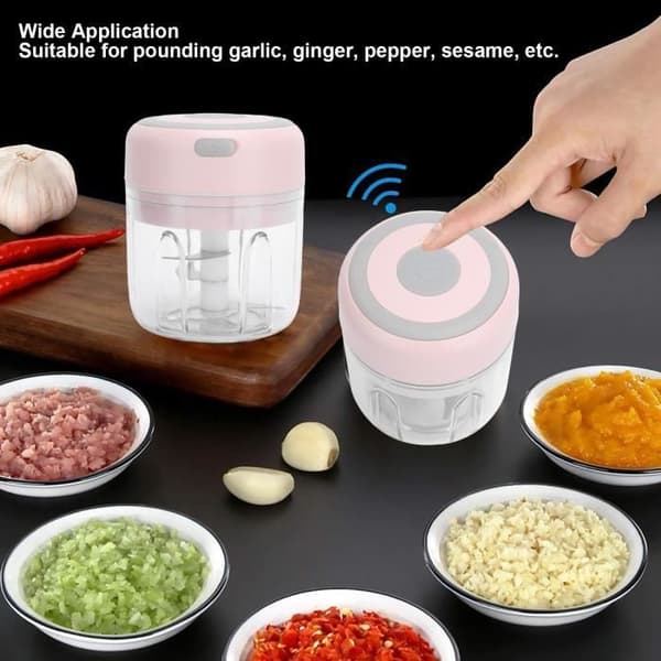 Mini elektrisk mathackare - Köksartiklar - Matberedare/hackare - Elektrisk vitlökshackare - 250 ml (Pe)