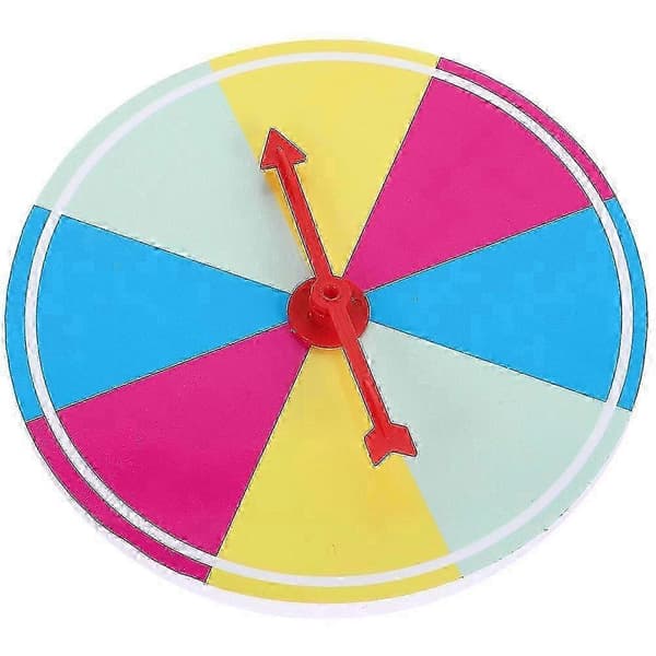Roterbart lykkehjul, 25 cm diameter plastikspil til årlige møder, messer, karnevaler og fester (Peng) 25X25x25cm