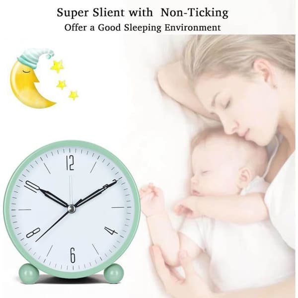 Vækkeur - Ultra-stille - Elegant design - Natlys - Kompakt og bærbart ENEAOCT (Pe)