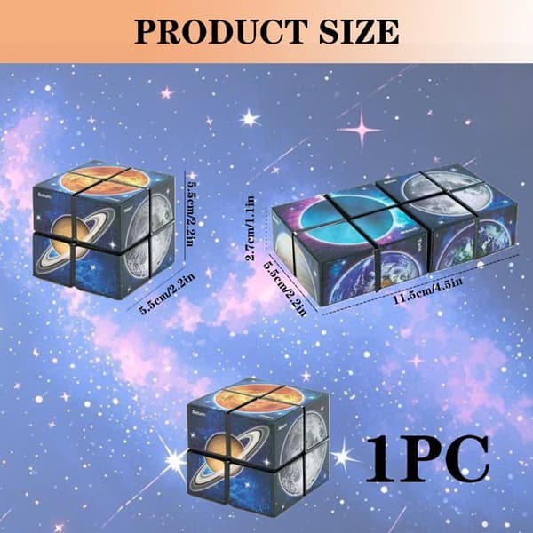 3D Infinity Magic Cube - Stressiä lievittävä toimistokoristelahja ALURRA (Pe)