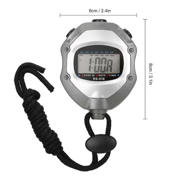 Vattentät Stoppur Digital Handhållen LCD-timer (PE)