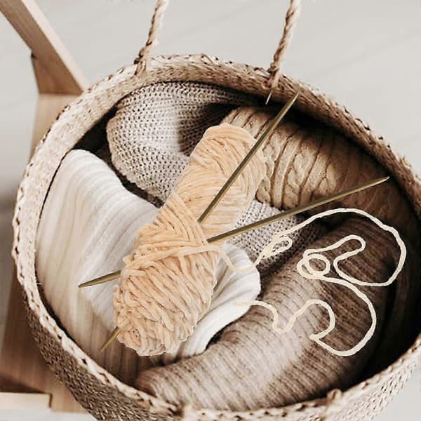4 st handgjort virkat trådmaterial för halsduk, mössa, sjal, DIY-stickning (Peng)