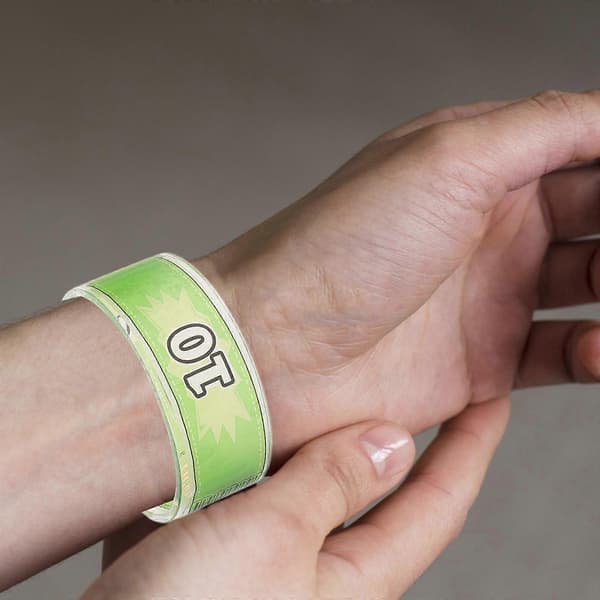 Armbånd til klo-maskine spiltilbehør til fest 5 stk. plast-pointarmbånd (Peng)