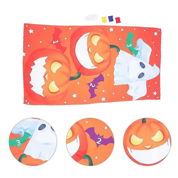 Halloween kastebanner 1 sæt børne-sæk-kaste-spil flag (Peng)