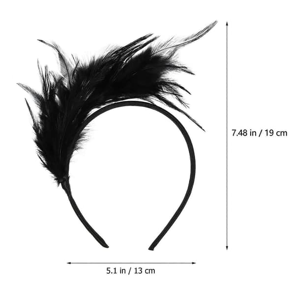 Fascinator-hårband för dekoration, damhuvudbonad, bröllopshuvudbonad, svart (Peng)