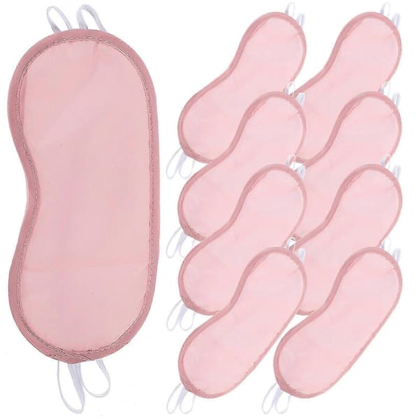20 st. ögonmasker i polyester för sömn, ögonbindel, ögonskydd (rosa)
