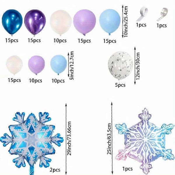115 stk. Vinter-tema ballonbuesæt (Peng) MULTI Other
