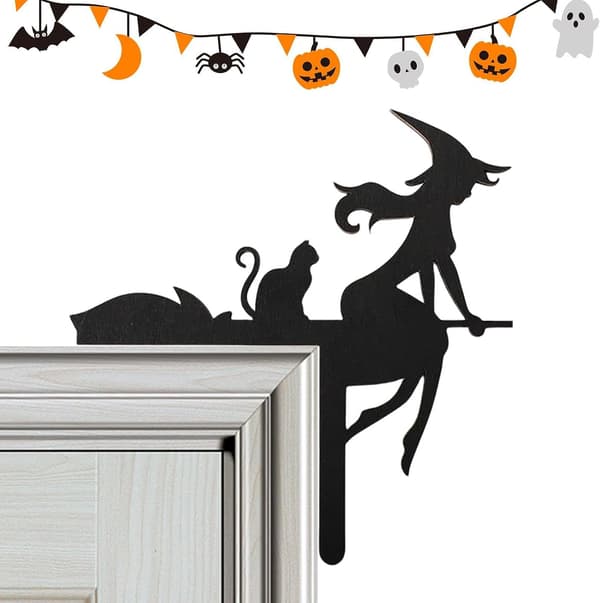 Häxskellett dörrkarmdekoration, Spooky Party Hemtillbehör (Pe)
