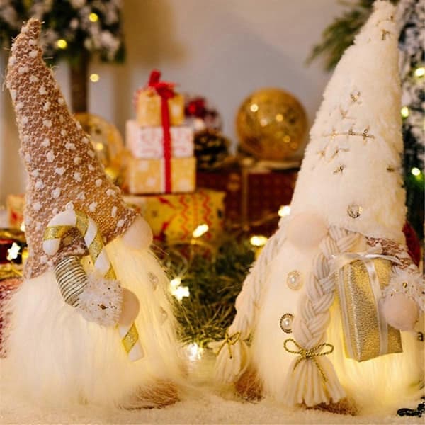 Jul-tomte ansiktslös docka julpynt hem juldekoration juldekor (Peng) As Shown