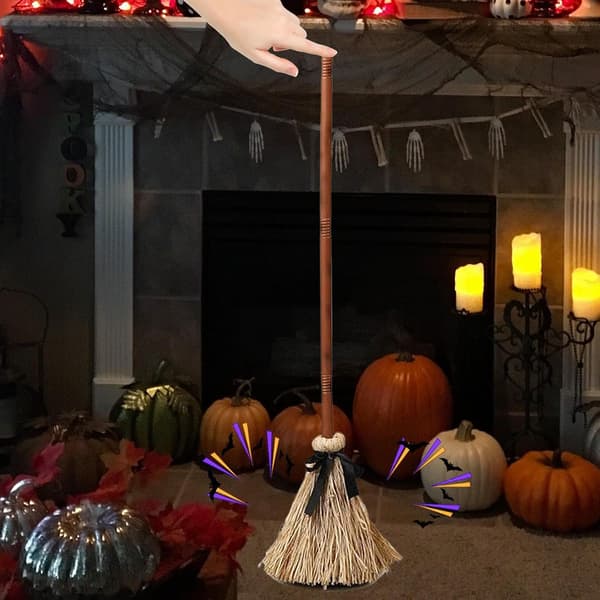 Halloween Heksekost 97 cm høj med lydeffekter (Pe)