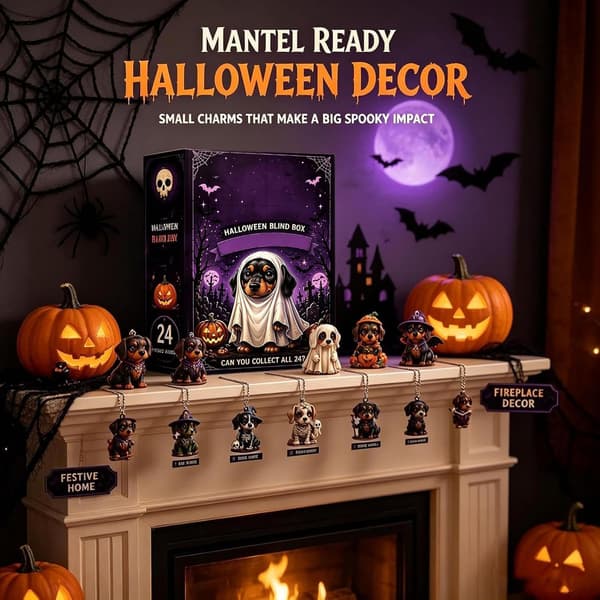 Halloween-dekoration Akryl Pour Gravhund 2D Festligt Sæt (Pe)