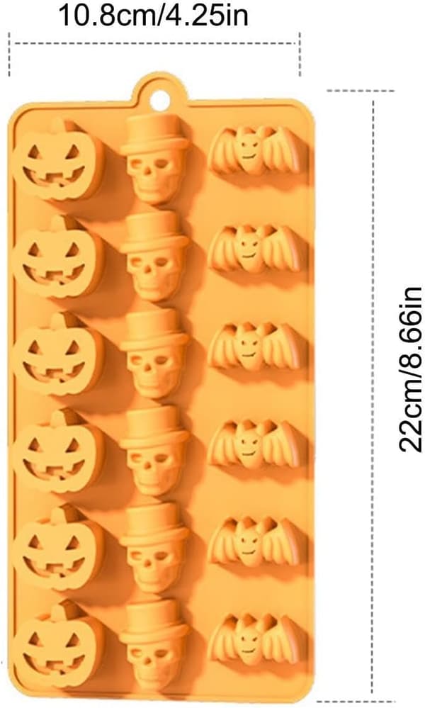 Silikon Halloween Kakform Set med 4 Bakverksformer (Pe)