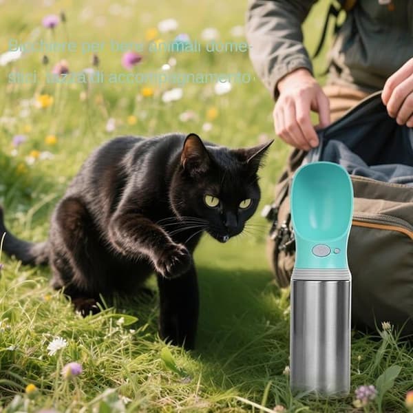 Vattendispenser för hund; Valpvattinflaska för resor 400 ml - Tillbehör
