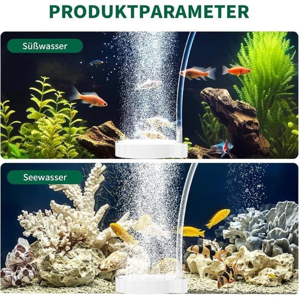 Tystaste luftsten för akvarium - 80 mm Nano luftsten - Högt upplöst syrediffusor (Pe)