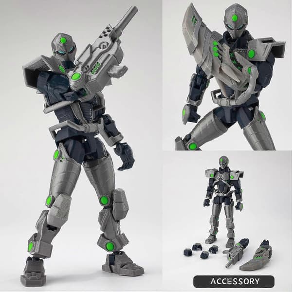 3D-printad flerledad artikulerad docka anime actionfigur modell färdig prydnad (Peng) A