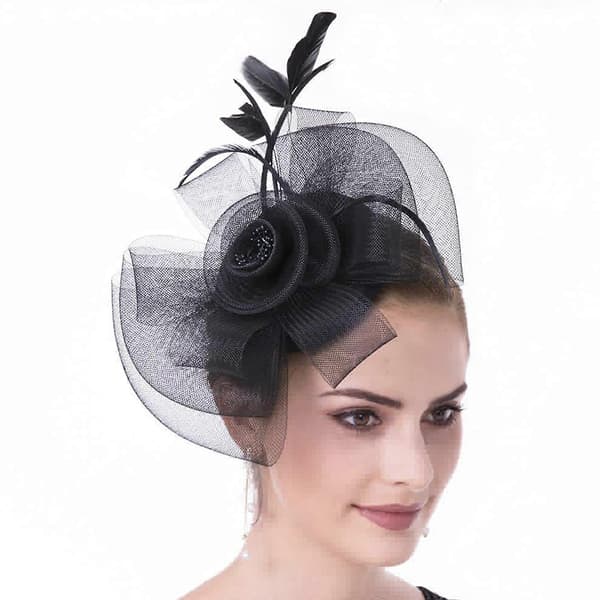 Elegant bröllopsfascinator med nät-slöja, pillbox-hatt för sminkfest, bröllopsfest, Mrs. Maisel, gul (Peng) Yellow