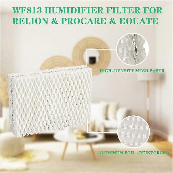 6-pack ersättningsvekar för luftfuktare med kall dimma, kompatibla med Equate Relion Protec-modeller (Peng)