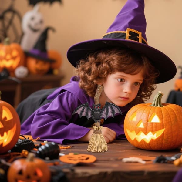 Halloween kvastprydnader fladdermusmotivfigurer mittpunkt (Pe)