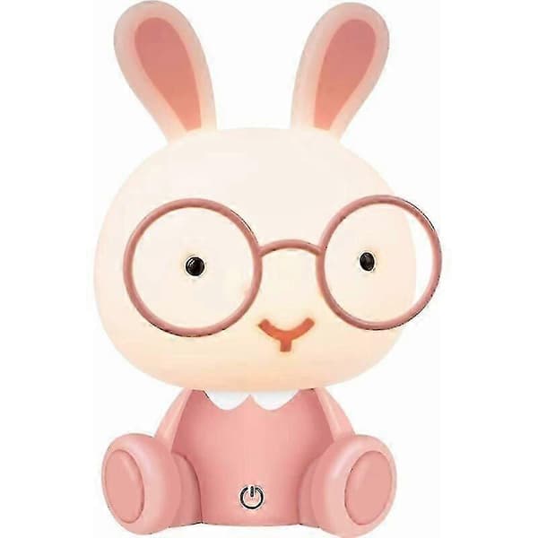 Vaaleanpunainen pupu LED-yövalo (Peng) Pink