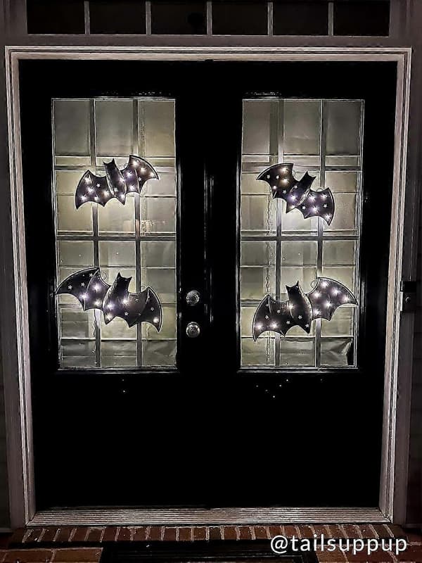 Twinkling Bats Mud Pie LED-lepakko-koriste, pieni, 16\" x 7,88\" (Peng)