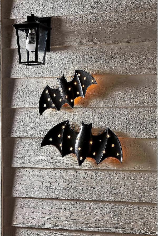 Twinkling Bats Mud Pie LED-lepakko-koriste, pieni, 16\" x 7,88\" (Peng)