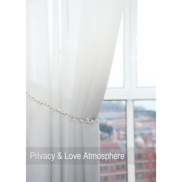 Pitsiverhot - Moderni - 2 paneelia - 140x262cm - Harmaa - Raidat (Pe)