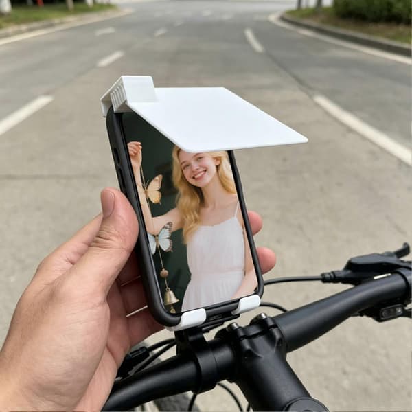 Clip-on antirefleks foldbar solskærm til telefonskærm, smartphone-hætte til privatlivsbeskyttelse (Peng)