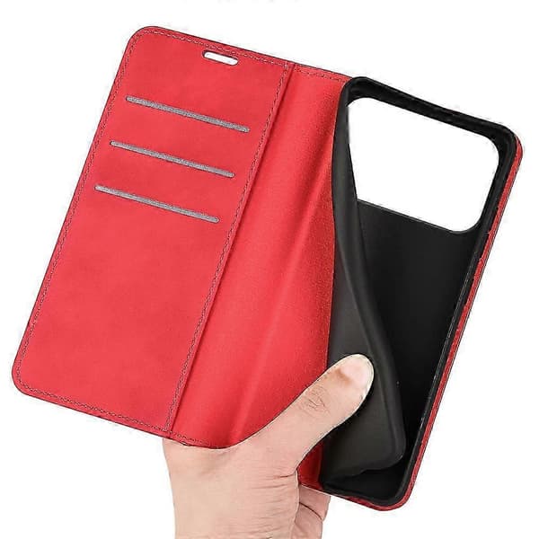 Kompatibel med iPhone 17 Pro-fodral Skin Touch Läderplånboksfodral (PE)