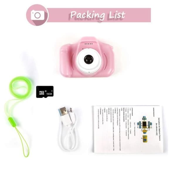 Digitalkamera - Stillcool® - Model PR - 13 MP - Fuld HD - 32GB SD - Pink (Pe)