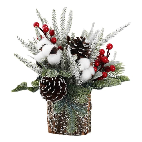 Bordplade juletræ julepynt dekorativ juledekoration kunstig (Peng) Cotton