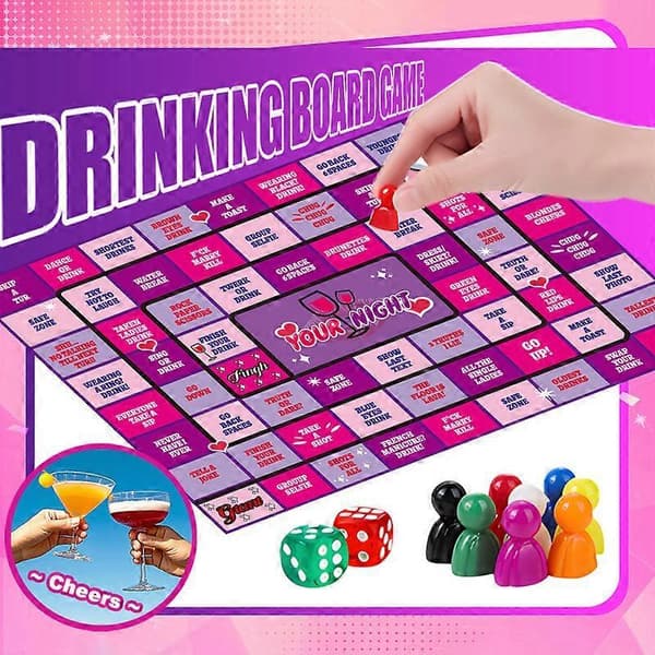 Drink Up Gummimatta Brädspel (Peng) Pink