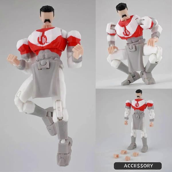 3D-printad flerledad artikulerad docka anime actionfigur modell färdig prydnad (Peng) B