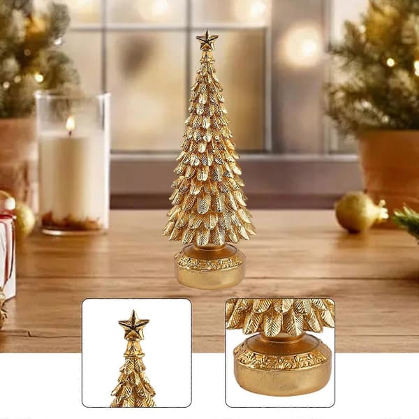 Julgransfigur Julbordsdekoration Inflyttningspresent Jul (Peng) Gold