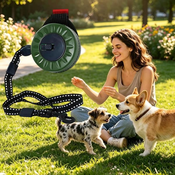 Justerbart hundkoppel 4M infällbart handsfree-armband för husdjursvandring (Pe)