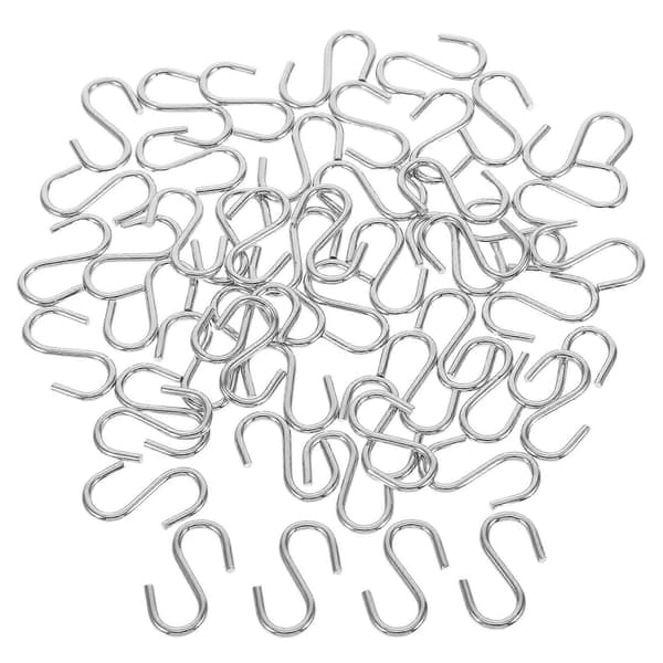 Askartelukoukut pienet S-koukut valojen ripustamiseen DIY-askartelukoukut jouluksi 50 kpl (Peng) Silver 2.50X2.00X0.20CM