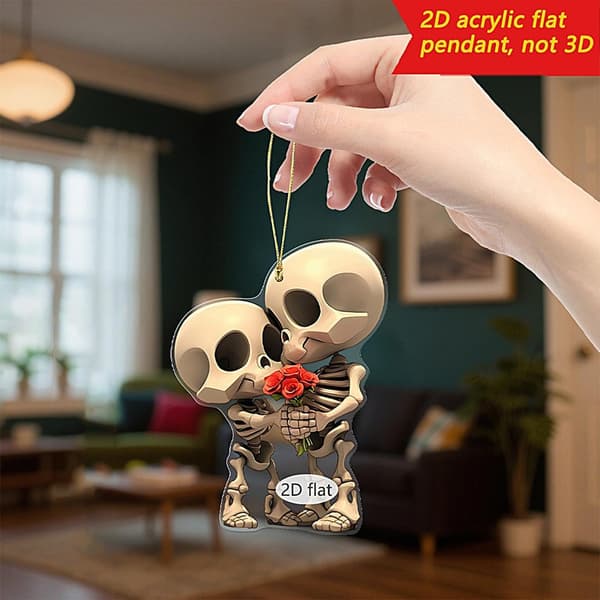 Halloween-kallo 2D-akryyliriipus taustapeilikoriste (Pe)