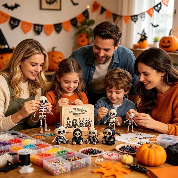 Skeletperlesæt Smykkefremstillingsforsyninger med 500+ dele (Pe)