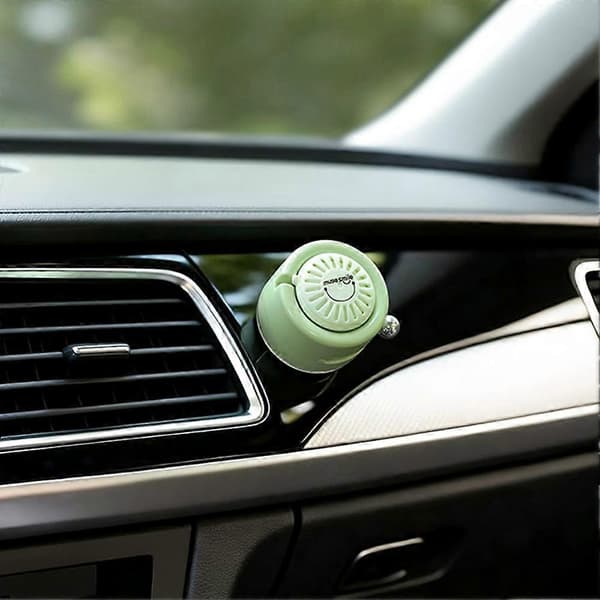 Magnetisk aromaterapilåda med justerbart lock för fläkt och luftkonditionering (Peng) Green