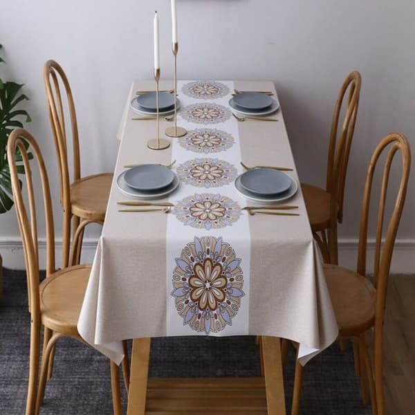 Rektangulär duk 140x200 Vattentät Fläckbeständig Beige (Pe)