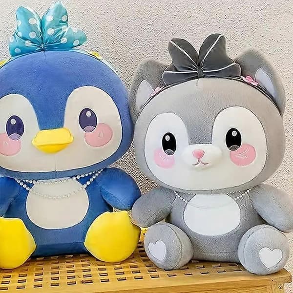 Kreativ och smart kattdocka söt pingvinkudde mjukisdjur prydnadsdocka (Peng) penguin