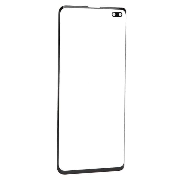 Mobiltelefon bagside glascover og ydre glaspanel udskiftning til S10+Plus (Sort) (Peng)