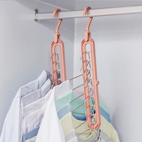 Magic Hangers - Ospecificerad - 6-pack - Multifunktionella - Roterbara - Platsbesparande (Peng)