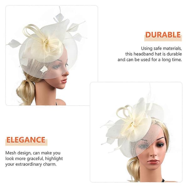 Fascinator-hatt för tebjudning, diadem för kvinnor till bröllop och fest (Peng)