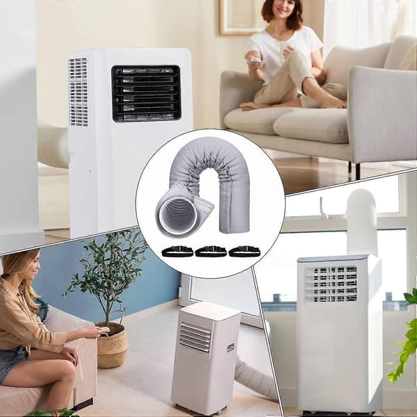 Isoleringsskydd för luftkonditioneringsslang – Flexibelt dammtätt hölje för 5\" & 5,9\" ventilationsrör (Peng)