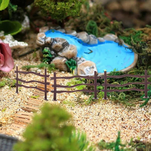 Miniatyrstängselset för gör-det-själv mikrolandskapsdekoration 1 set (Peng)