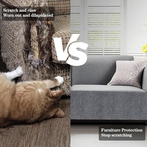 Kradsemåtte til katte, Anti-ridse katte-sofaprotektor, 30x100 cm kattegulvmåtte, selvklæbende kradsemåtte (Pe)