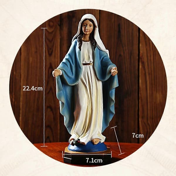 1 st välsignad Jungfru Maria-staty bröllopspresent julbordsdekoration (Peng)