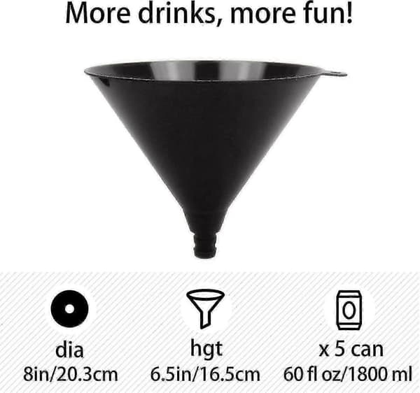Beer Bong Tragt Sæt - Dobbelt med ventil, inkluderer oplukker (Peng)