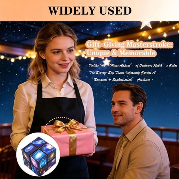 3D Infinity Magic Cube - Anti-Stress Kontorudsmykningsgave ALURRA (Pe)