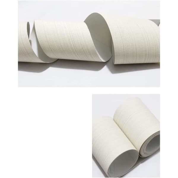Självhäftande Väggbård - Noname - 15cm x 500cm - PVC - Benvit - Vertikal (Pe)